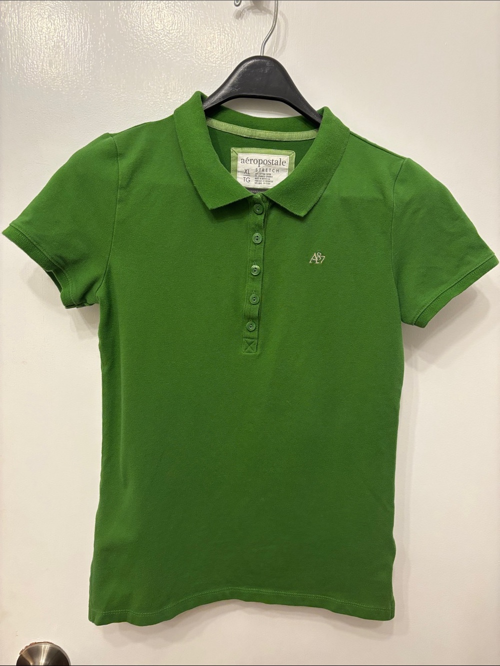 Aeropostale Girls Green Short-Sleeve Polo